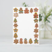 Lijst voor kerstkoekjes kaart (Staand voorkant)