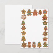 Lijst voor kerstkoekjes kaart (Voorkant / Achterkant)