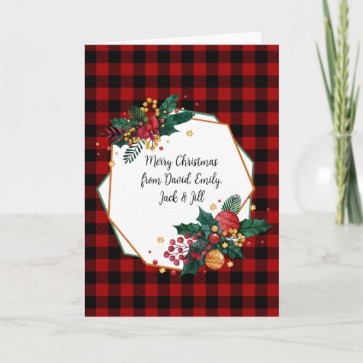 Lijst voor kerstmis met naam kaart (Voorkant)