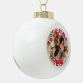 Lijst voor kerstwaterverf    PhotoCeramic  Keramische Bal Ornament (Links)