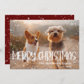 Lijst voor Merry Kerstmis Foto Feestdagenkaart (Voorkant / Achterkant)