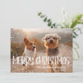 Lijst voor Merry Kerstmis Foto Feestdagenkaart (Staand voorkant)