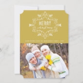 Lijst voor prettig kerstfeestvieren feestdagenkaart (Voorkant)