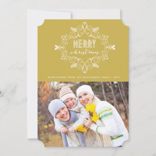 Lijst voor prettig kerstfeestvieren feestdagenkaart (Voorkant)