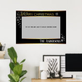 Lijst voor prettige kerstfoto's poster (Thuiskantoor)