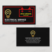 Lijst voor rode batterijvoeding visitekaartje (Voorkant / Achterkant)