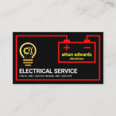 Lijst voor rode batterijvoeding visitekaartje (Voorkant)