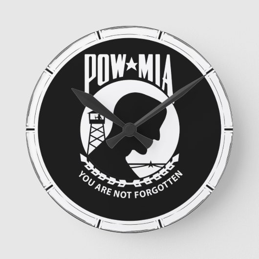 LIJST voor ronde bloeddruk (POW/MIA) Klok (Voorkant)