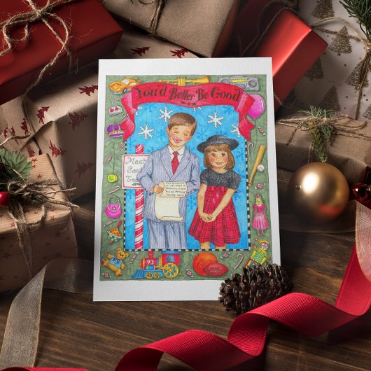 Lijst voor Santa Be Good Inspirerend Briefkaart