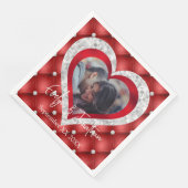 Lijst voor weddenschap Aangepast fototoestel Rood  Servet (Hoek)