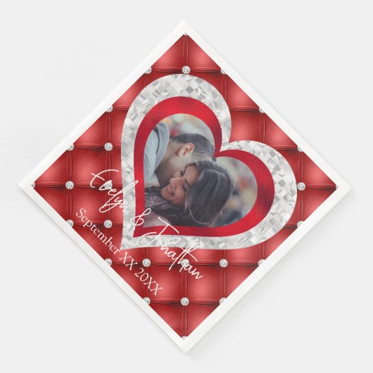 Lijst voor weddenschap Aangepast fototoestel Rood  Servet (Hoek)