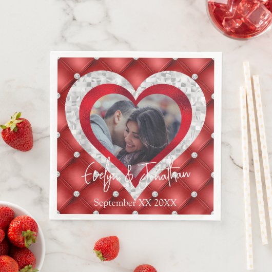 Lijst voor weddenschap Aangepast fototoestel Rood  Servet (Insitu)