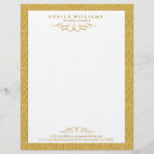 Lijst voor witte en goudzuren briefhoofd (Voorkant)