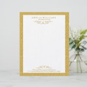 Lijst voor witte en goudzuren briefhoofd (Staand voorkant)
