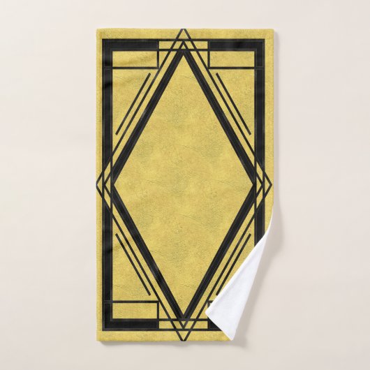 Lijst voor zwart en goudkunst bad handdoek (Handdoek)