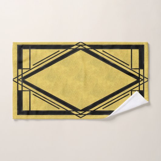 Lijst voor zwart en goudkunst bad handdoek (Handdoek)