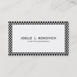 Lijst voor zwarte en witte cheques Algemeen Visite Visitekaartje