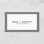 Lijst voor zwarte en witte cheques Algemeen Visite Visitekaartje (Voorkant)