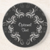 Lijst voor zwarte en witte zwepen zandsteen onderzetter (Voorkant)