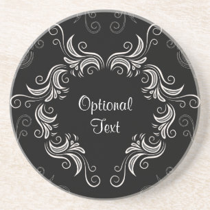 Lijst voor zwarte en witte zwepen zandsteen onderzetter