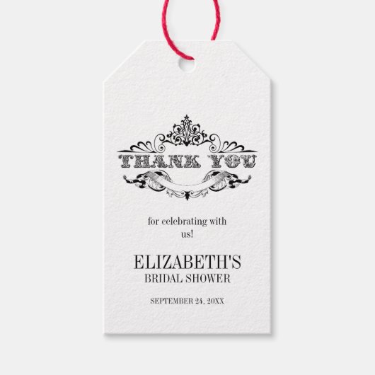  Lijst Vrijgezellenfeest Hartelijk dank Cadeaulabel (Voorkant)