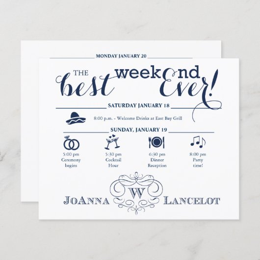 Lijst-weddenschap-weekeindroute scrollen (Voorkant / Achterkant)