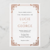   Lijst Wedding Real Folie Uitnodiging (Voorkant)