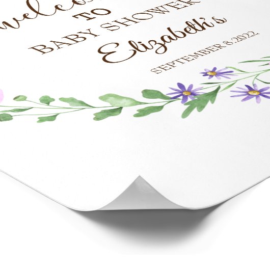 Lijst Wilde bloem Poster (Hoek)