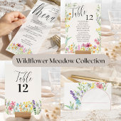 Lijst Wildflower Wedding Meadow Flowers Plaatskaartje