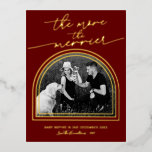 Lijst Zwangerschap Folie Briefkaart<br><div class="desc">Moderne kalligrafie,  kerst-briefkaart met boogthema. Eenvoudig aan te passen met uw details. OPMERKING: voor hulp bij bestellingen,  verzendgegevens,  productgegevens,  enz.,  neemt u rechtstreeks contact op met Zazle Customer Care.</div>