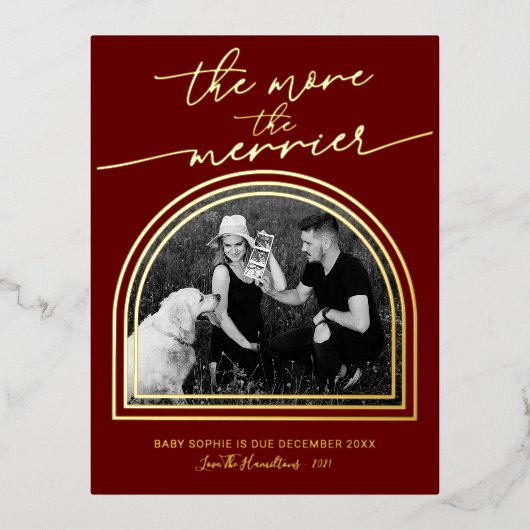 Lijst Zwangerschap Folie Briefkaart (Voorkant)