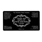  lijst Zwart Cosmetisch Label - 3.25 "x 2" (Voorkant)
