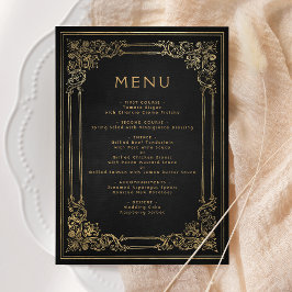 Lijst Zwart Goud Bruiloft Menu