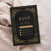  Lijst Zwart Goud Bruiloft RSVP