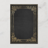  Lijst Zwart Goud Wedding Details Informatiekaartje (Achterkant)