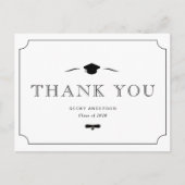  lijst zwart-wit afstuderen dank u briefkaart (Voorkant)