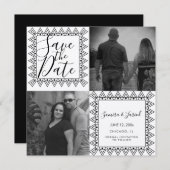 Lijst zwart, wit foto opslaan Datum (Voorkant / Achterkant)