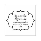 Lijst zwart-wit + uw ideeën Zelfinktende Stempel (Design)