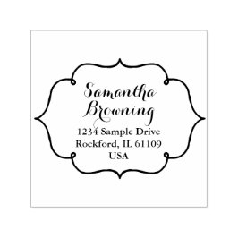 Lijst zwart-wit + uw ideeën Zelfinktende Stempel