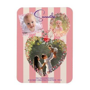  Lijsten 3 Foto 1st Christmas Milestone KAART Magneet