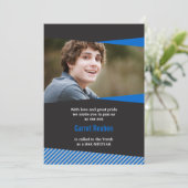 Lijsten balk Mitzvah fotouitnodiging Kaart (Staand voorkant)