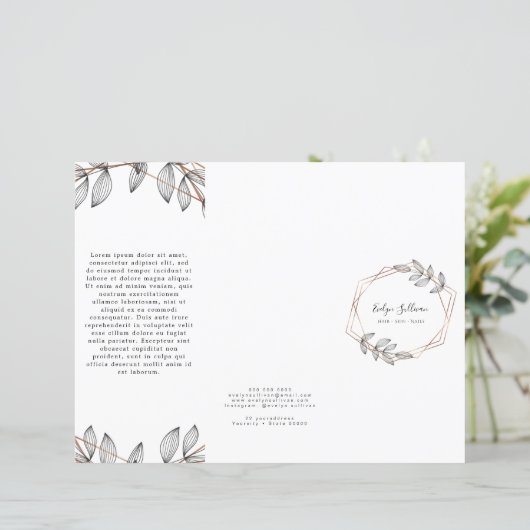 lijsten brochure over bladzijden (Staand voorkant)