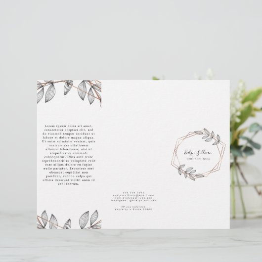 lijsten brochure over bladzijden (Staand voorkant)