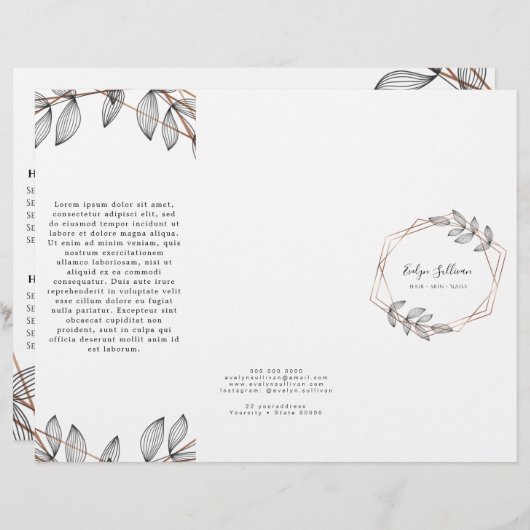 lijsten brochure over bladzijden (Voorkant / Achterkant)