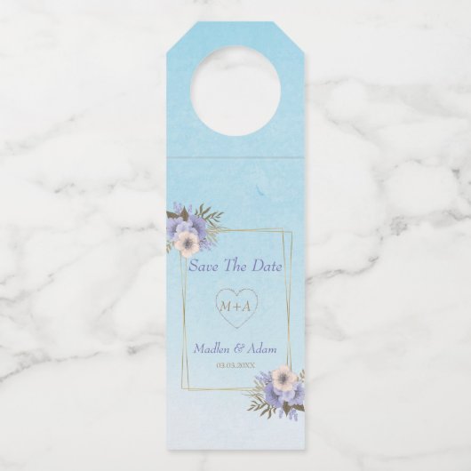 Lijsten en bloemen flessenhanger (Achterkant)