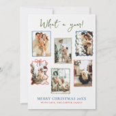  Lijsten Familie Foto Collage Kerst Kaart (Voorkant)