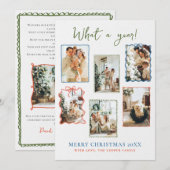  Lijsten Familie Foto Collage Kerst Kaart (Voorkant / Achterkant)