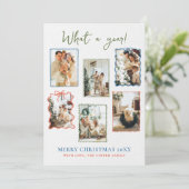  Lijsten Familie Foto Collage Kerst Kaart (Staand voorkant)