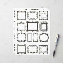  Lijsten Line Art Collage Scrapbook Papier