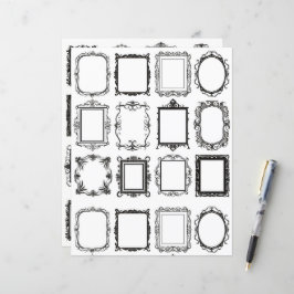  Lijsten Line Art Collage Scrapbook Papier